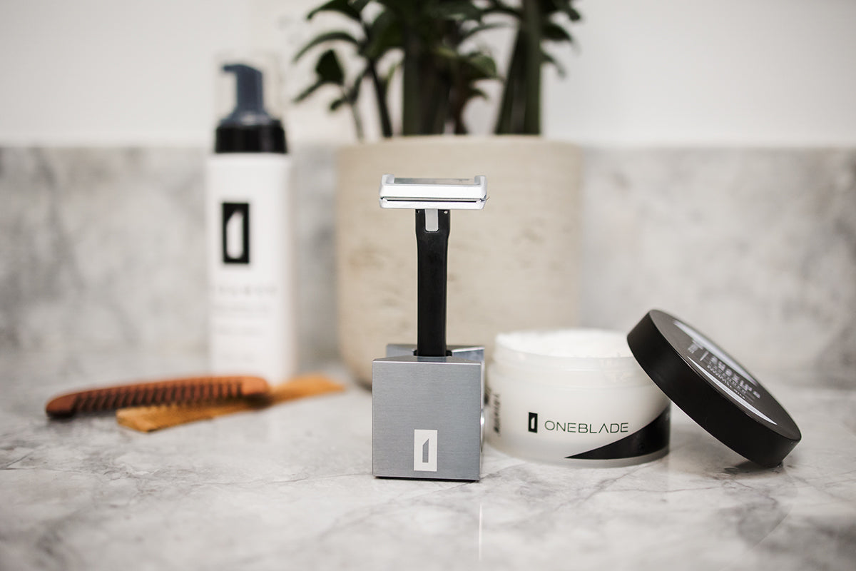 OneBlade ELEMENT on display with Skincare Shaving Supplies